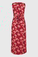 Floral Elegance Maxi Dress With Removable Sleeve