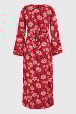 Floral Elegance Maxi Dress With Removable Sleeve