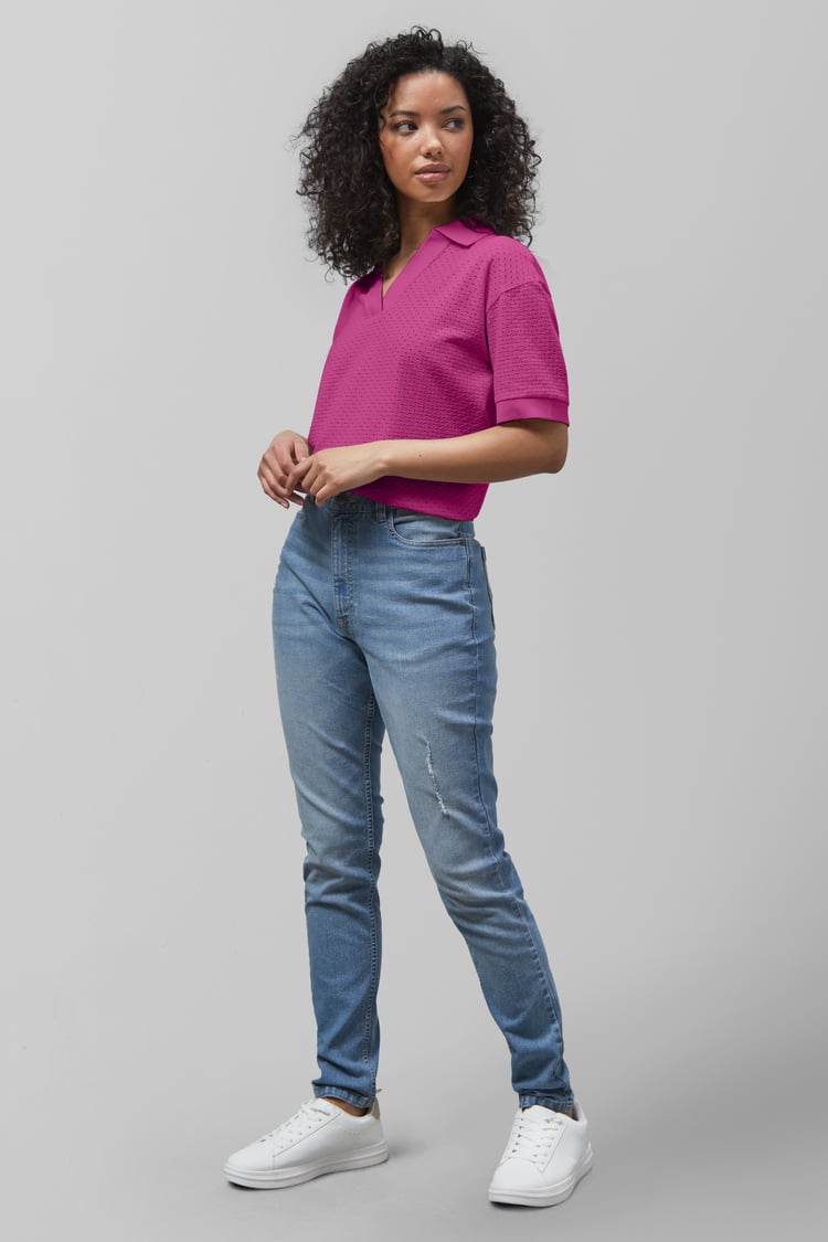 Mesh Textured Polo Shirts