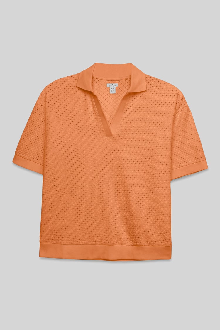 Mesh Textured Polo Shirts