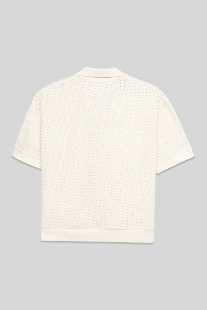 Mesh Textured Polo Shirts