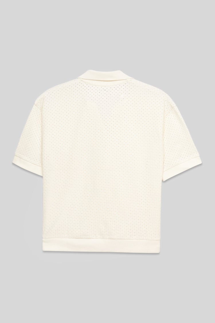 Mesh Textured Polo Shirts