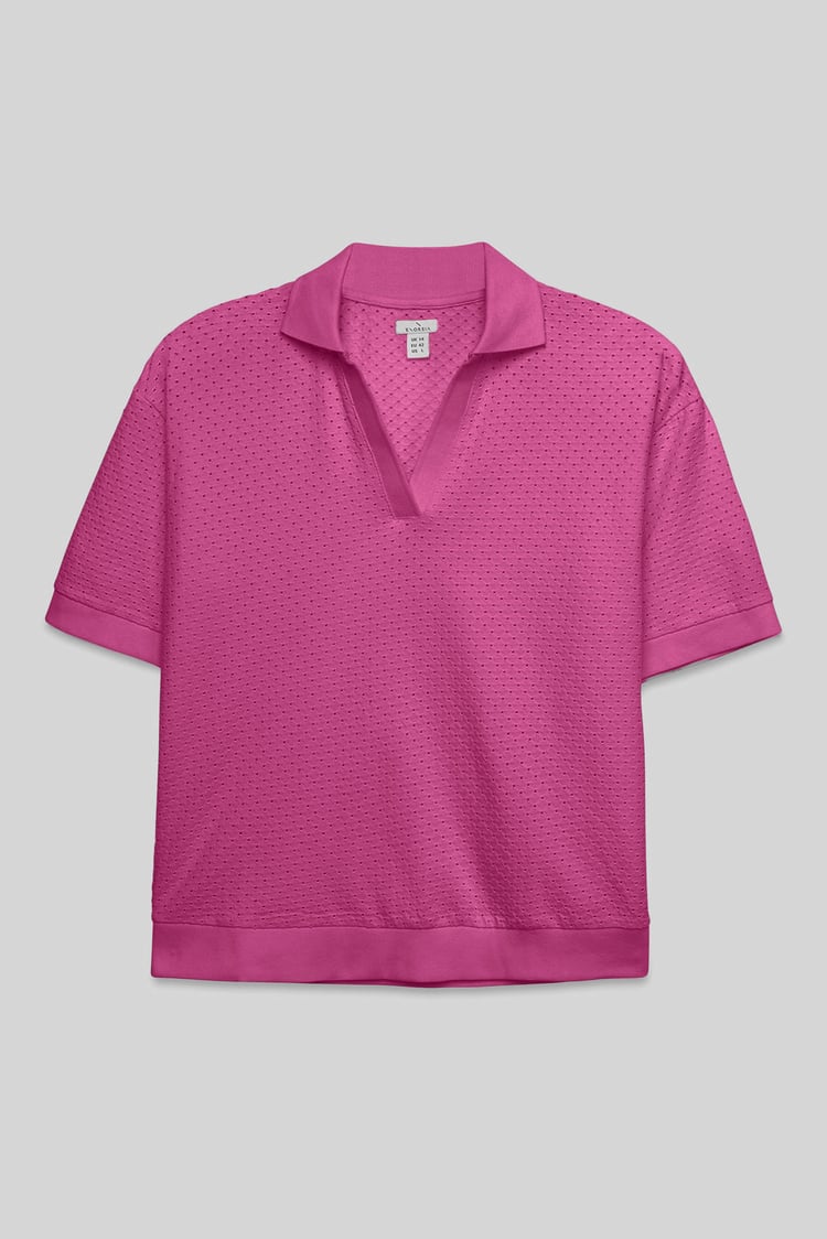 Mesh Textured Polo Shirts