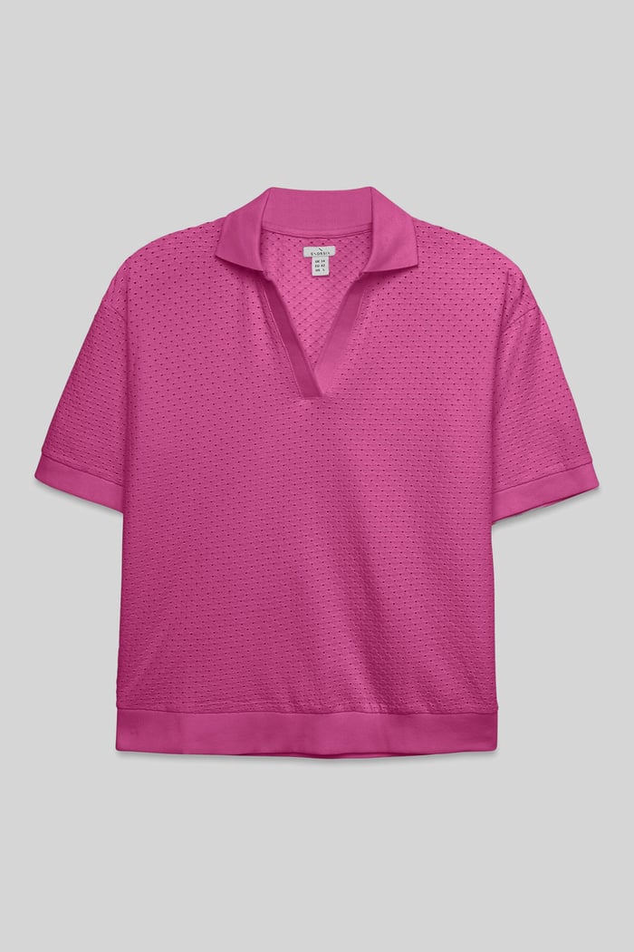 Mesh Textured Polo Shirts