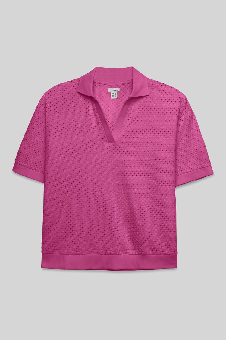 Mesh Textured Polo Shirts