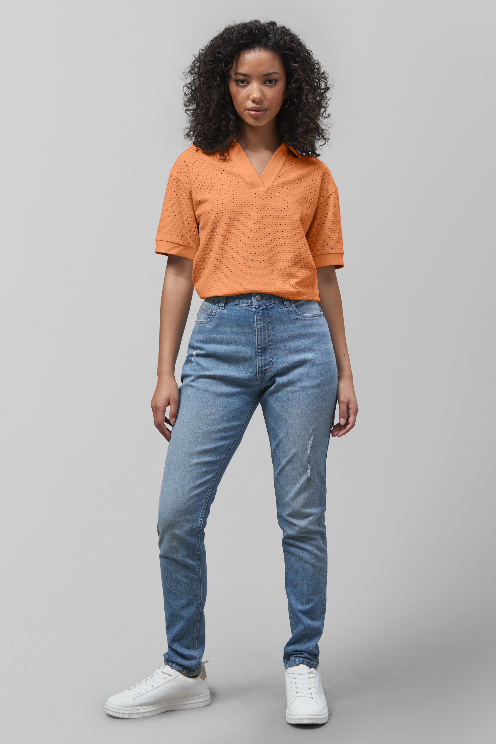 Mesh Textured Polo Shirts