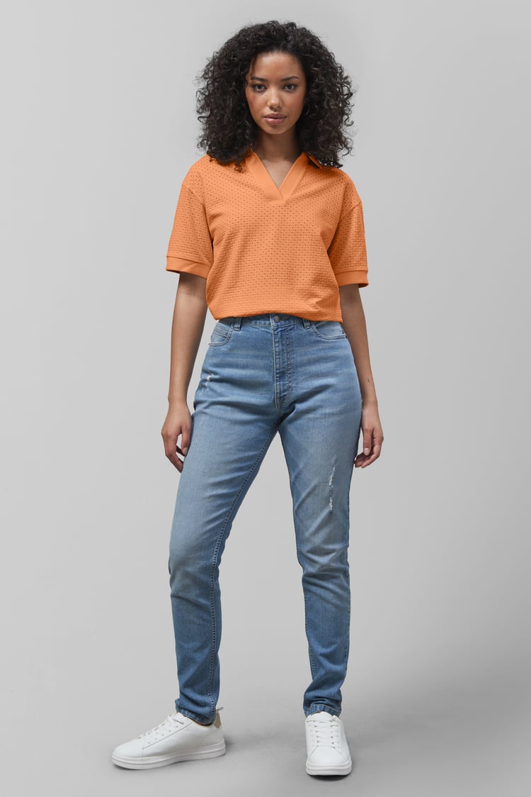 Mesh Textured Polo Shirts