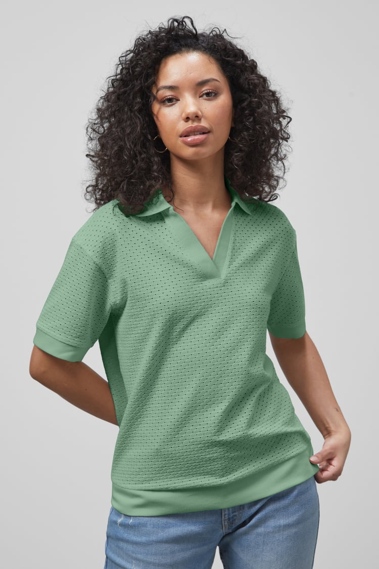 Mesh Textured Polo Shirts