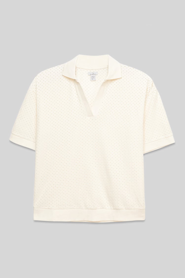 Mesh Textured Polo Shirts