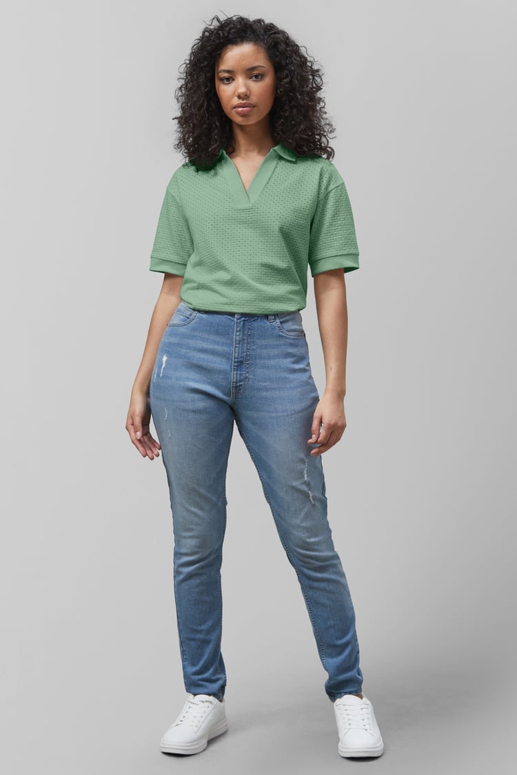 Mesh Textured Polo Shirts