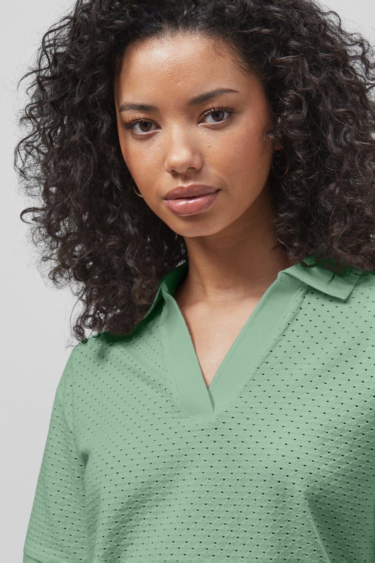 Mesh Textured Polo Shirts