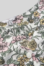 Printed Flute Sleeve Blouse