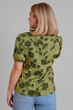 Floral Print Short Sleeve Tops