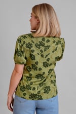 Floral Print Short Sleeve Tops