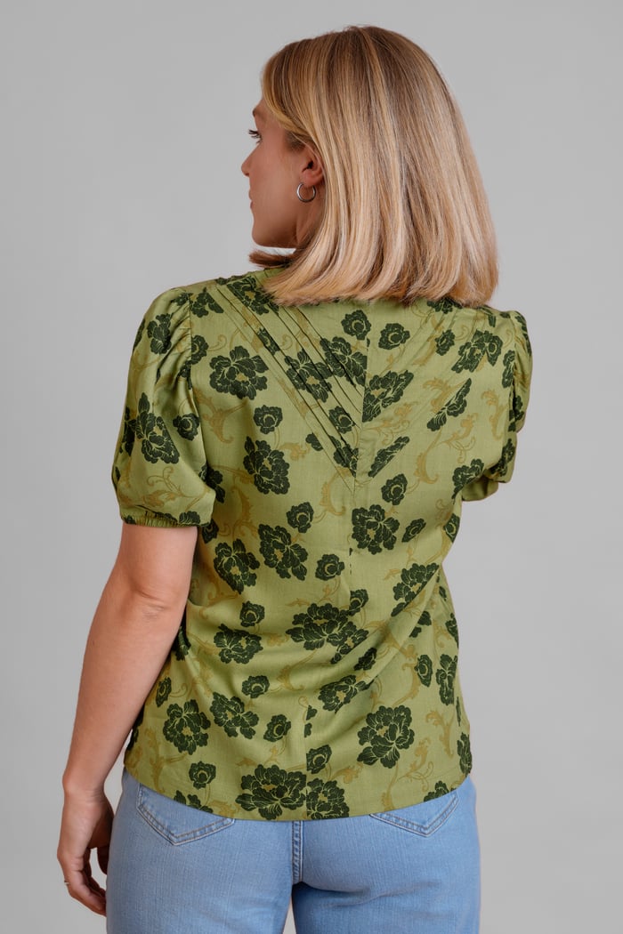 Floral Print Short Sleeve Tops