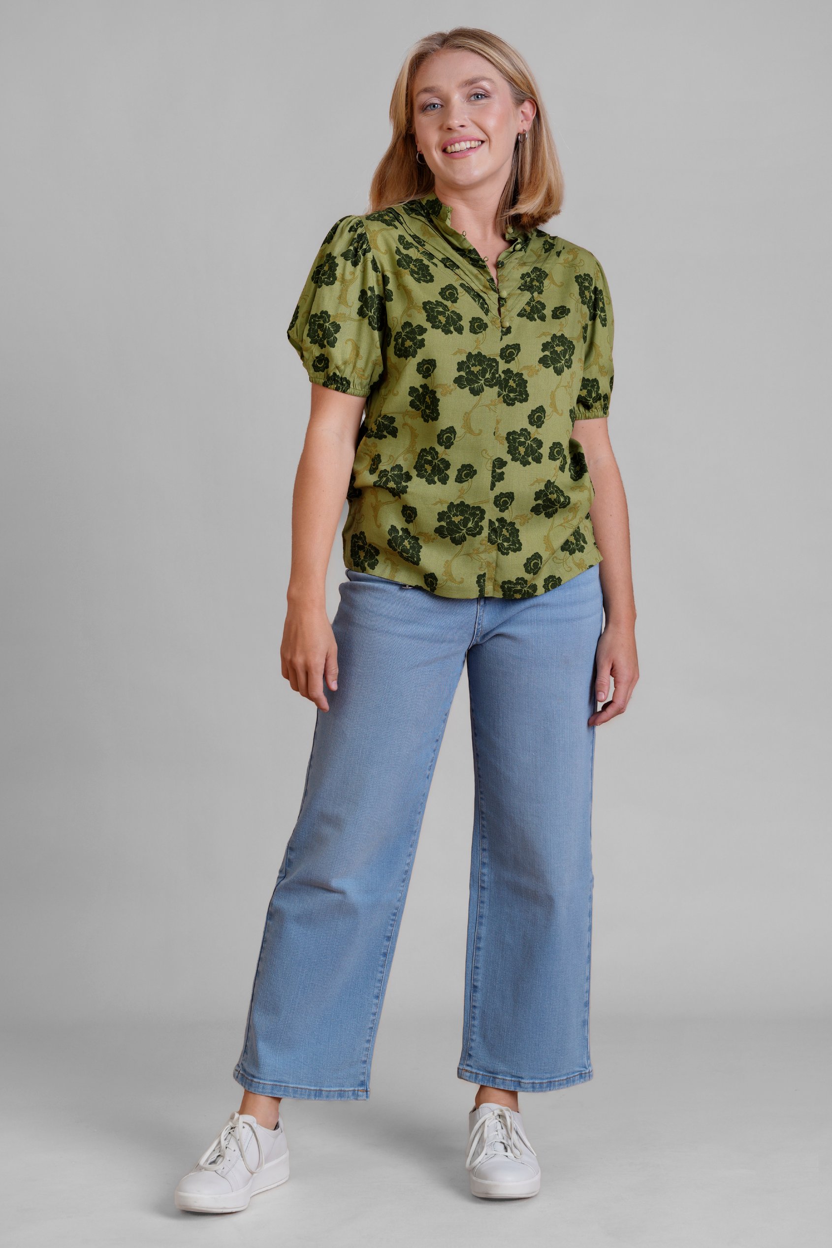 Floral Print Short Sleeve Tops