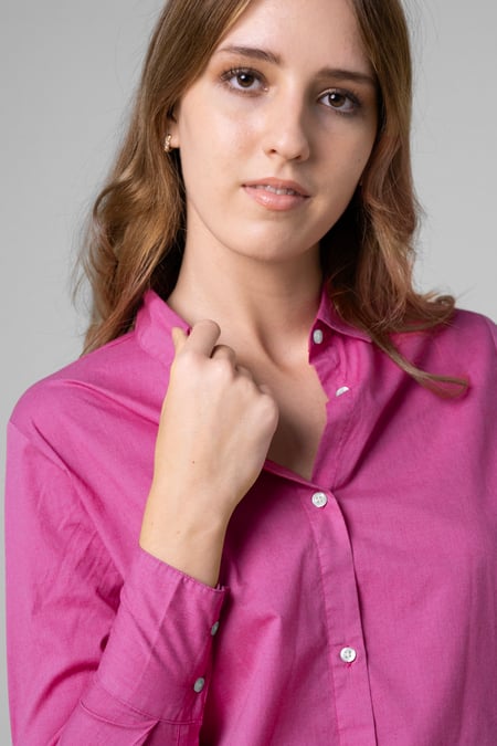 Womens Purple Long Sleeve Work Shirt