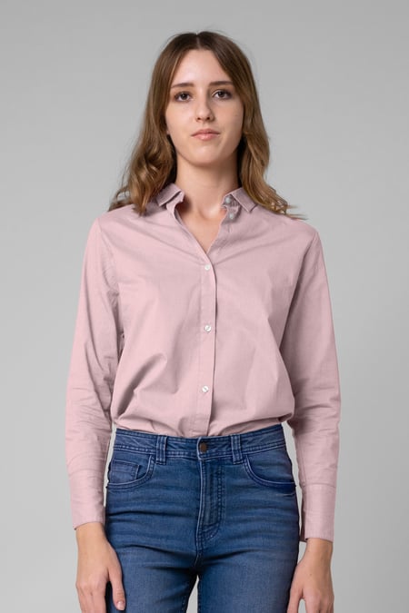 Womens Purple Long Sleeve Work Shirt