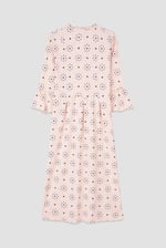 Ditsy Floral Flounce Sleeve Midi Dress