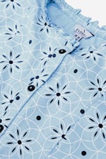 Ditsy Floral Flounce Sleeve Midi Dress