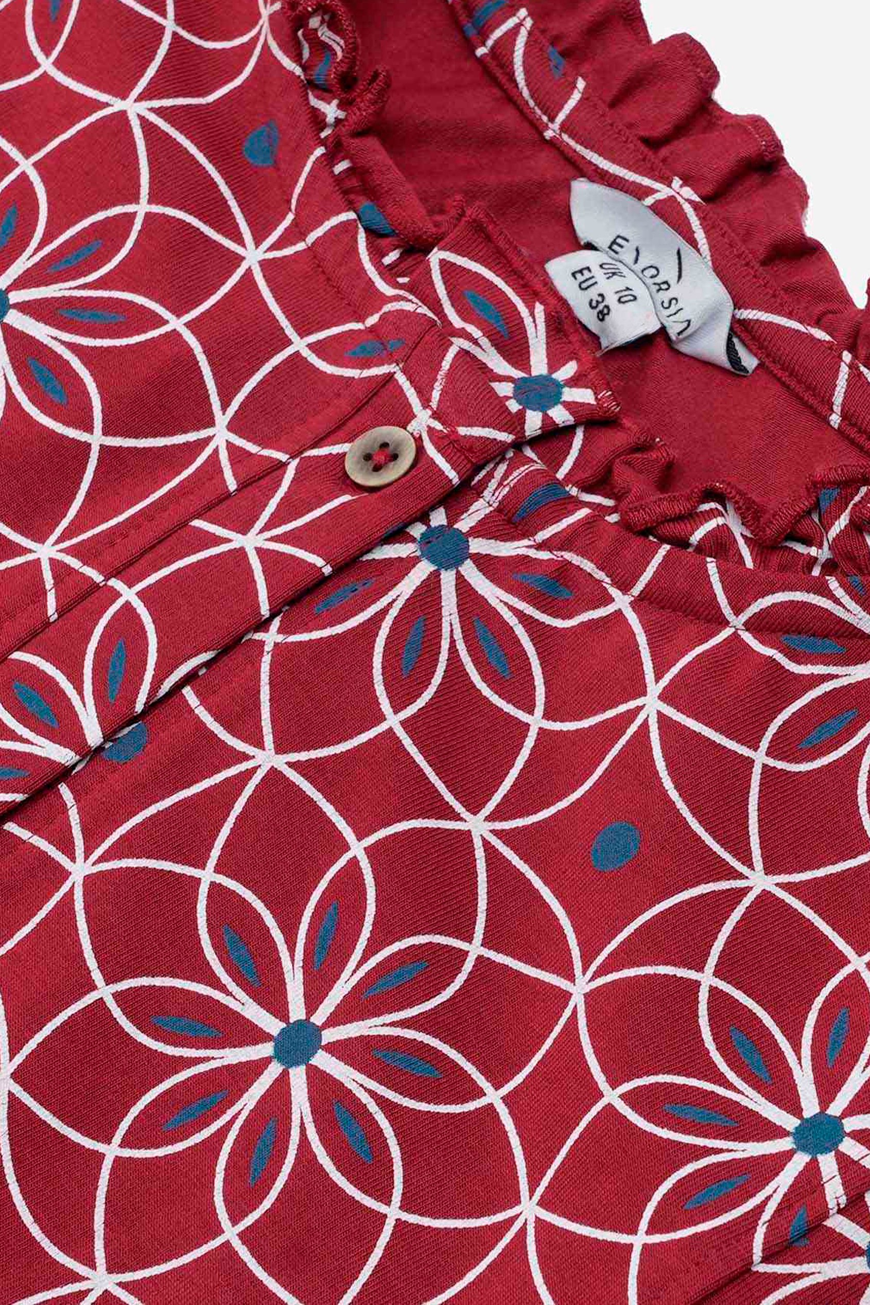 Ditsy Floral Flounce Sleeve Midi Dress