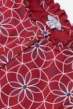 Ditsy Floral Flounce Sleeve Midi Dress