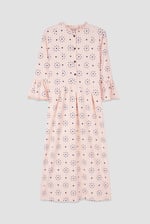 Ditsy Floral Flounce Sleeve Midi Dress