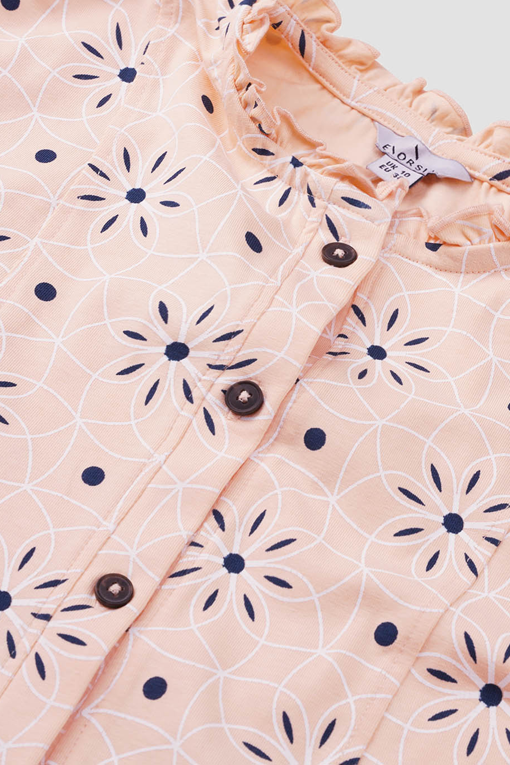 Ditsy Floral Flounce Sleeve Midi Dress