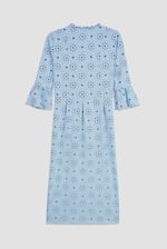 Ditsy Floral Flounce Sleeve Midi Dress