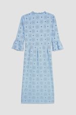 Ditsy Floral Flounce Sleeve Midi Dress