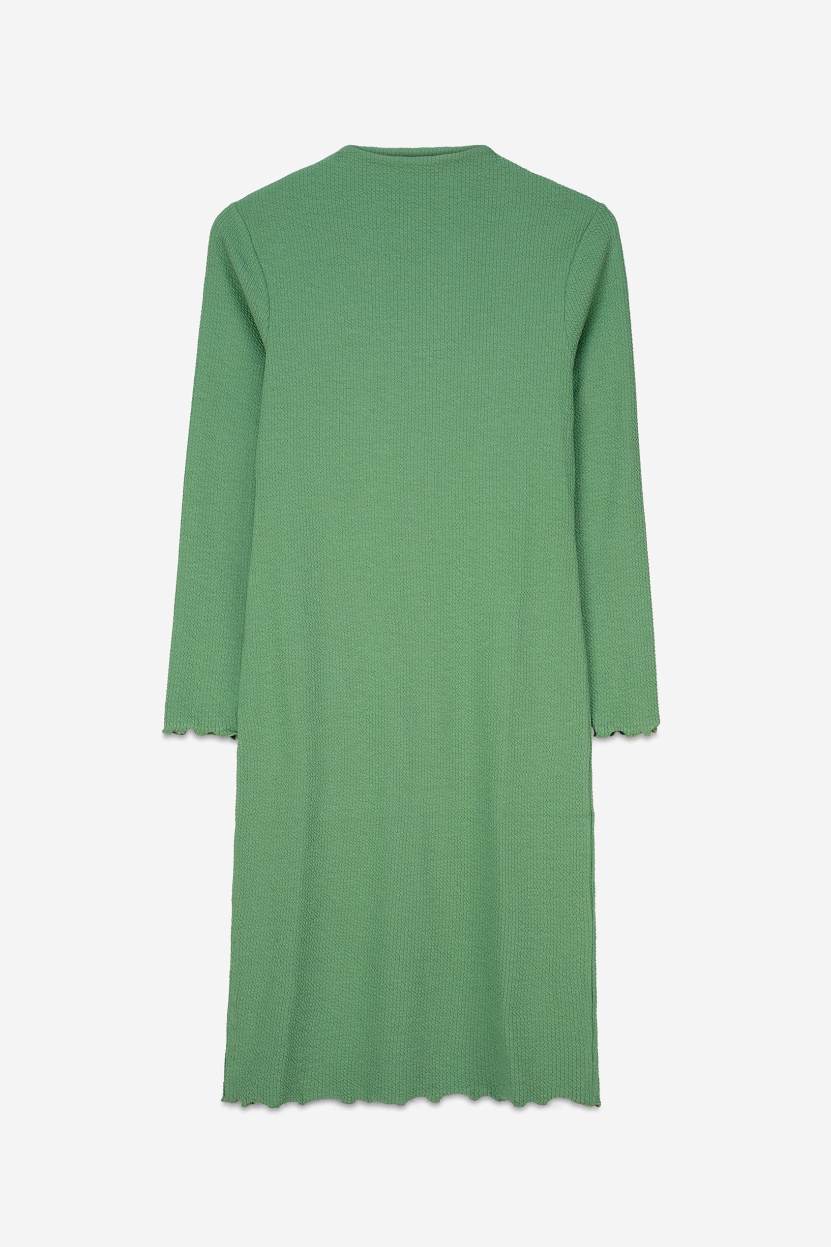 Crepe Ribbed Bodycon Midi Dress