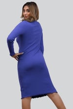 Crepe Ribbed Bodycon Midi Dress