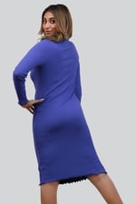 Crepe Ribbed Bodycon Midi Dress