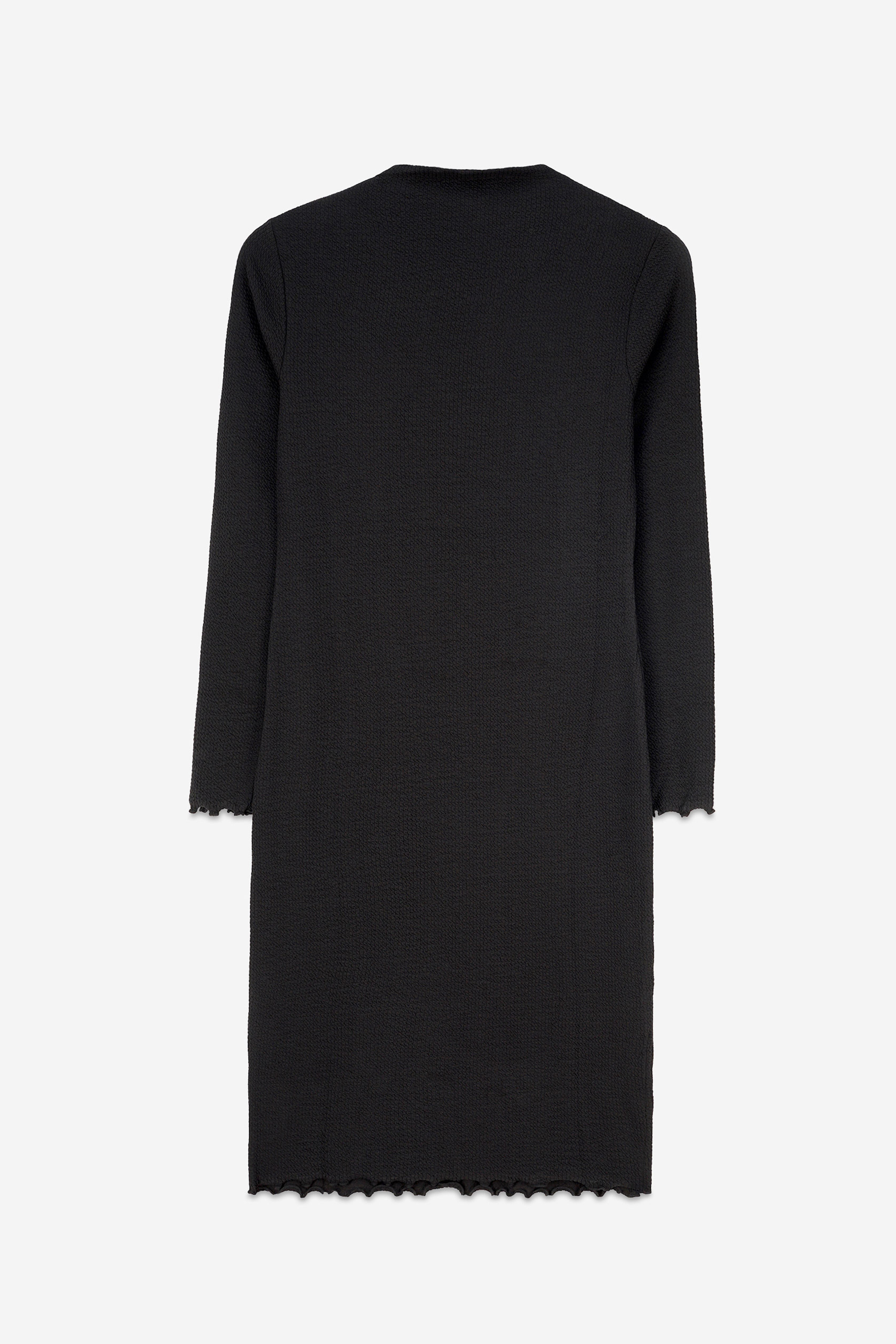 Crepe Ribbed Bodycon Midi Dress