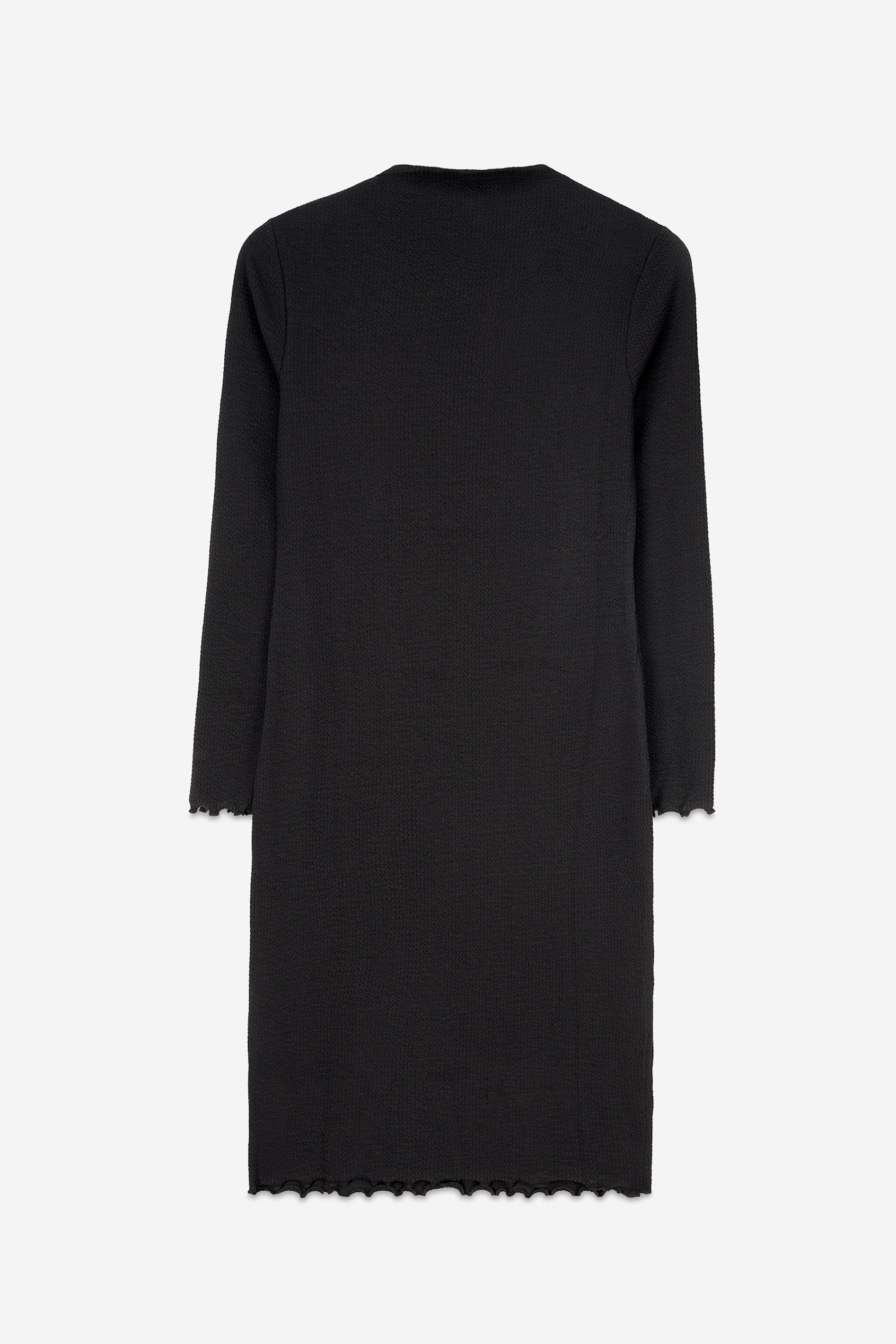 Crepe Ribbed Bodycon Midi Dress