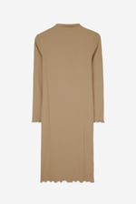 Crepe Ribbed Bodycon Midi Dress