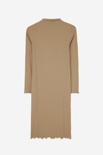 Crepe Ribbed Bodycon Midi Dress