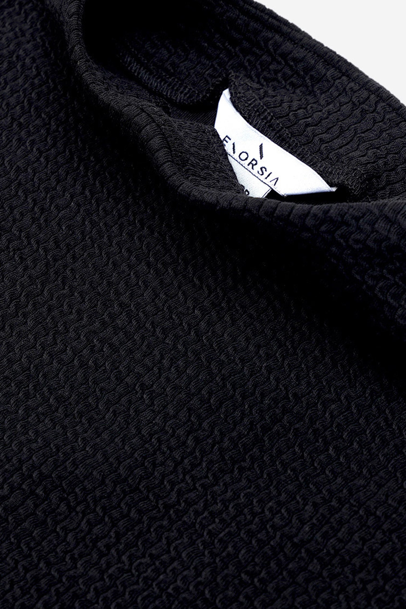 Crepe Ribbed Bodycon Midi Dress