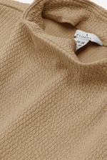 Crepe Ribbed Bodycon Midi Dress