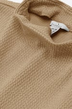 Crepe Ribbed Bodycon Midi Dress