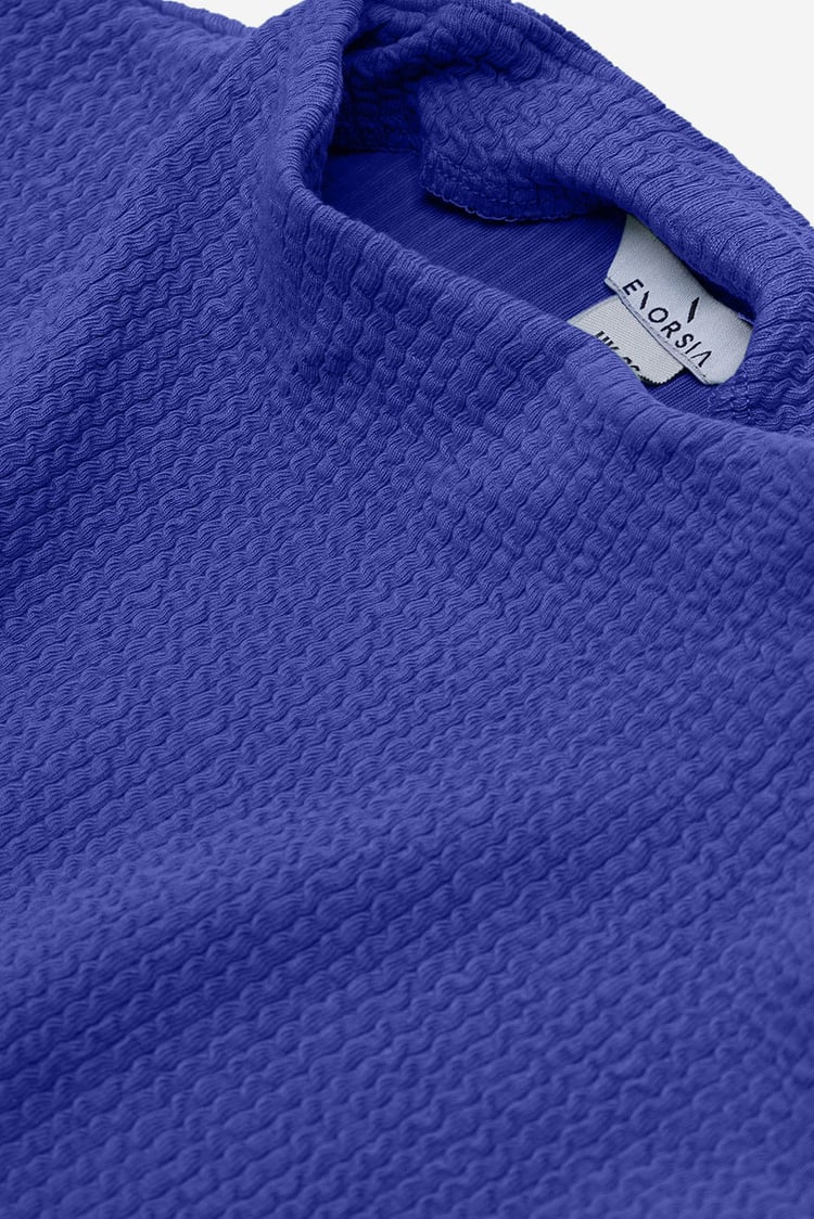 Crepe Ribbed Bodycon Midi Dress