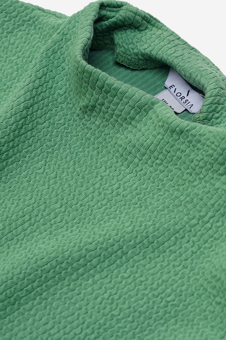 Crepe Ribbed Bodycon Midi Dress