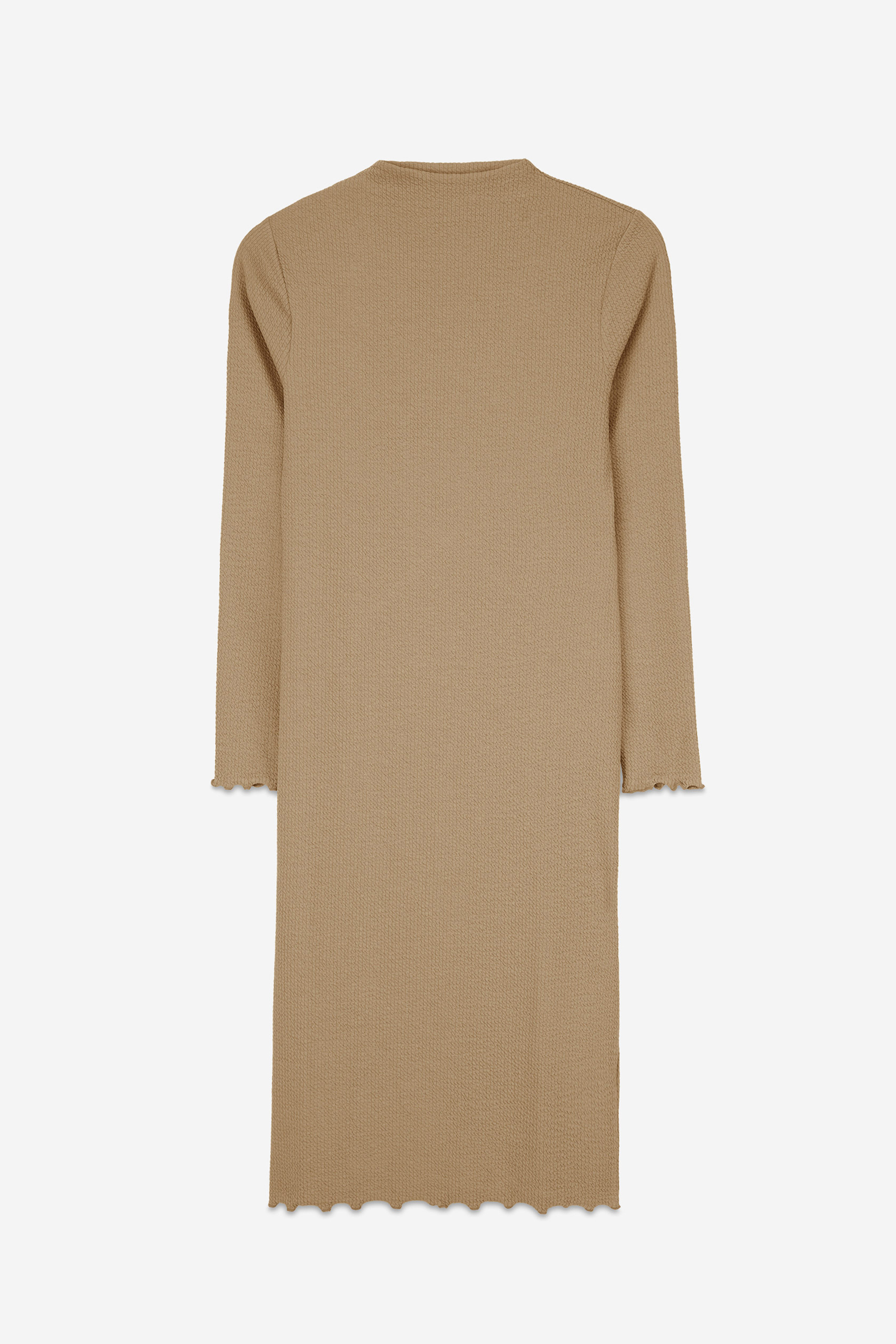 Crepe Ribbed Bodycon Midi Dress