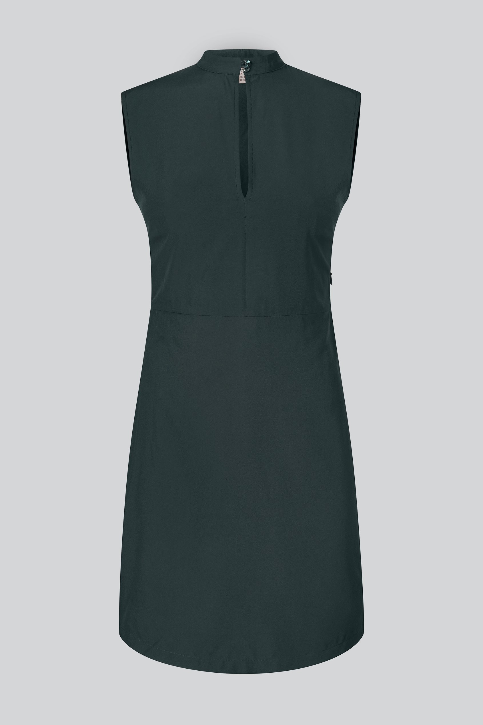 High Neck Sleeveless Dress With Keyhole Detail
