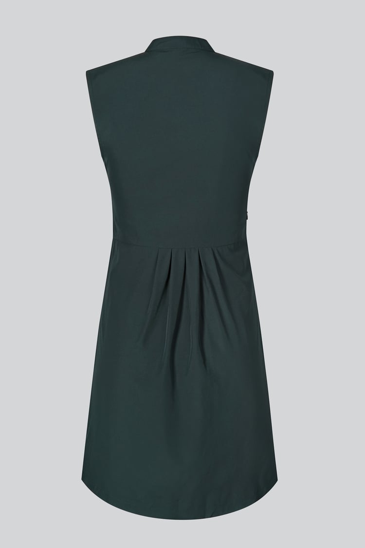 High Neck Sleeveless Dress With Keyhole Detail
