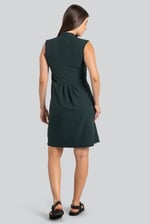 High Neck Sleeveless Dress With Keyhole Detail