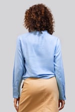 Long Sleeves Wrap Blouse