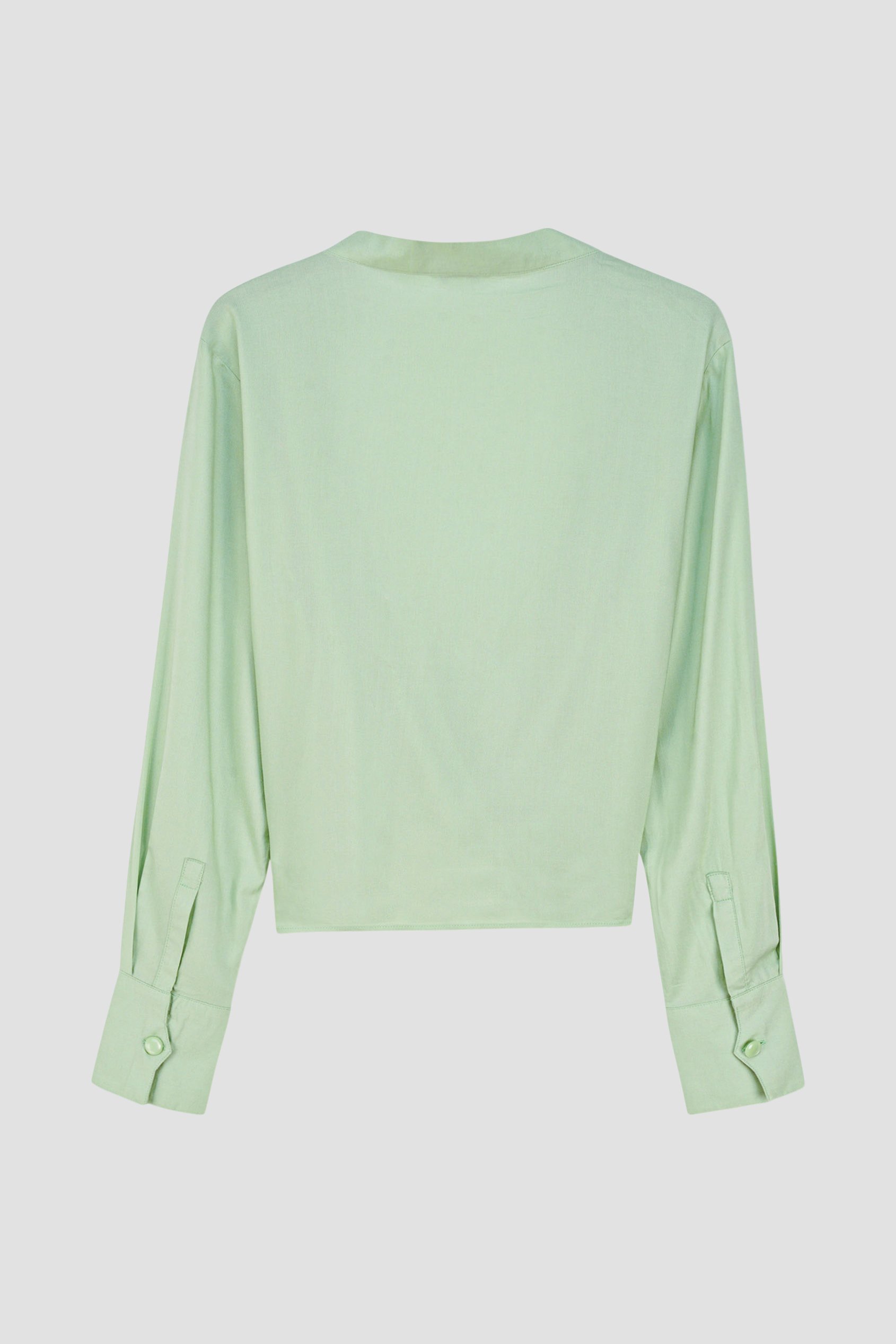 Long Sleeves Wrap Blouse