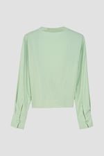 Long Sleeves Wrap Blouse