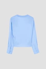 Long Sleeves Wrap Blouse